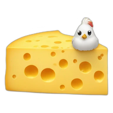 Cheese on top of a chicken sticker