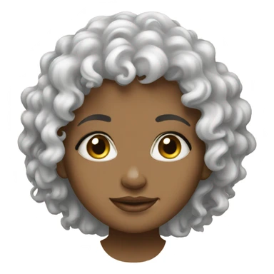 Curly girl white sticker