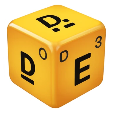create a dice with der die das written on each visible side sticker