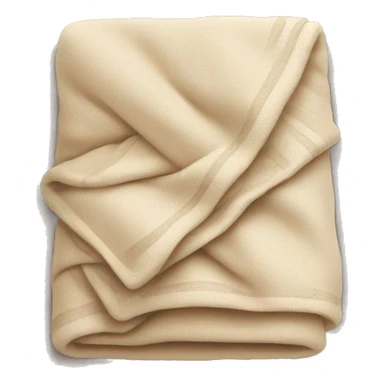 beige folded blanket  sticker