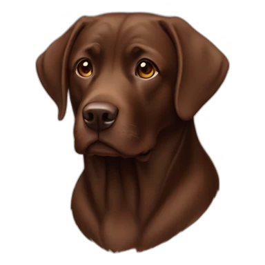 brown chocolate lab sticker