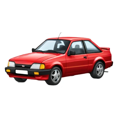Create a red ford escort xr3i cab from 1990 sticker