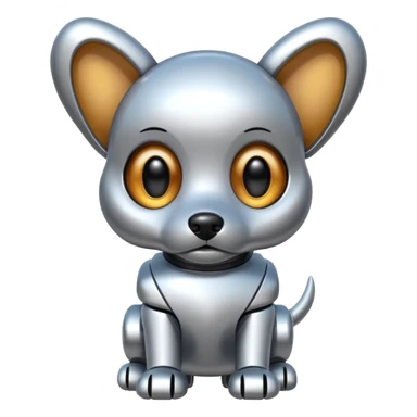 Pet-like robot,wagging tail, puppy face. sticker