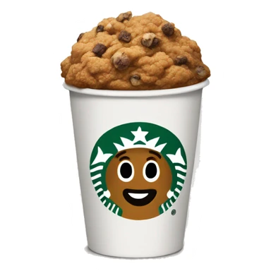 Starbucks cup with cookie crumble  sticker