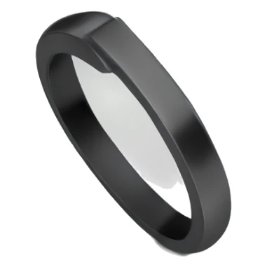 Dark silver male ring  minimalist profile view sticker