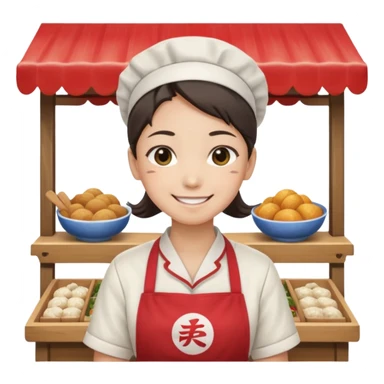 emoji de um lojista japones em uma barraquinha de comida sticker