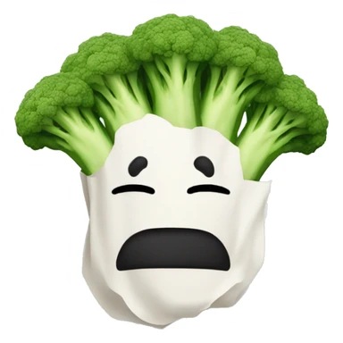 Brocoli with black stripe sticker