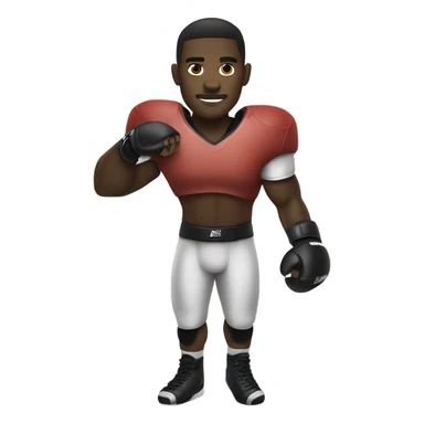 Football player with mma gloves  sticker