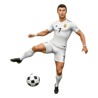 Ronaldo scoring bicycle kick goal sticker