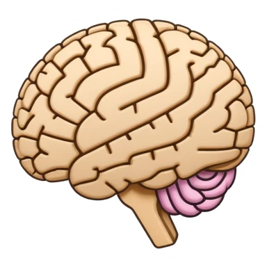 Flat emoji style, simple shapes, bold outline, minimal details, centered, white or transparent background, modern Unicode emoji look. A brain and a loading bar which is filling underneath sticker