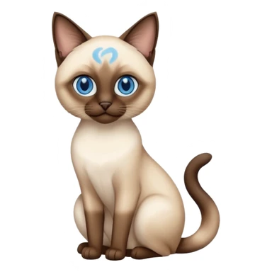 siamese cat with blue eyes sticker