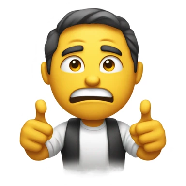 emoji shrugging hands incensed sticker