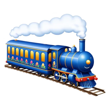 dark blue train with easter eggs sticker