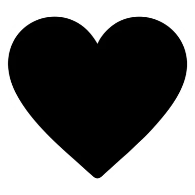 simple heart icon, solid filled, pink color sticker