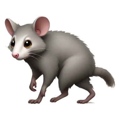 possum full body walking sticker