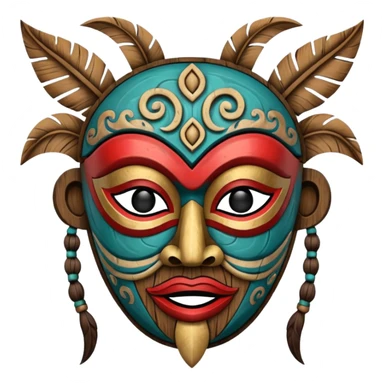 tribal mask sticker