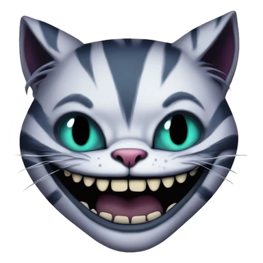 Gothcore Cheshire Cat with septum piercing  sticker