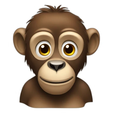 Animal Singe étonné  sticker