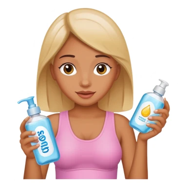 Sissy holding baby oil sticker