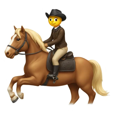 Cat riding a horse sticker