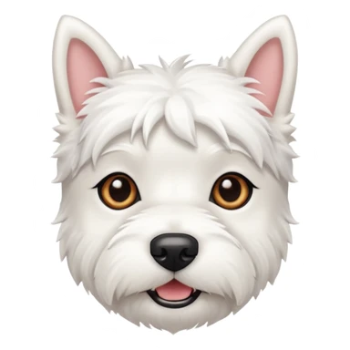 adorable west highland terrier dog sticker