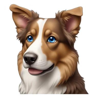 Berger australien marron tricolore blue eyes sticker