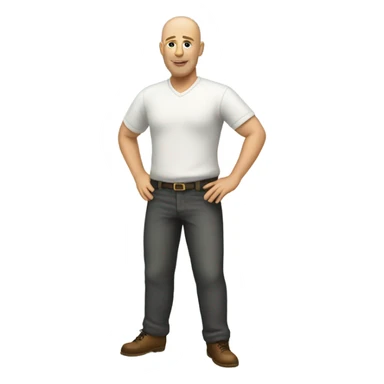 Bald man on a yacht  sticker