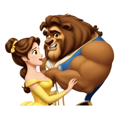 Belle and the beast sticker