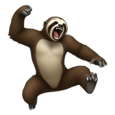 raging sloth sticker