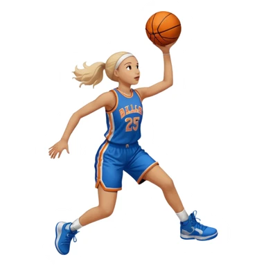 Basketball dunk girl sticker