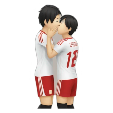 penalty kiss Japan sticker