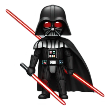 Darth Vador with red saber sticker