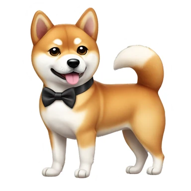 Shiba wearing bow tie sticker