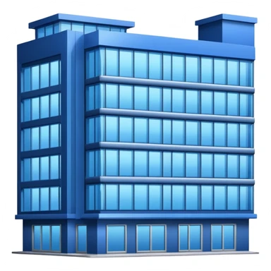 building in the night with blue Signboard sticker