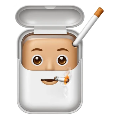 Zyn nicotine pouch can, cartoon face, smoking a joint, fun and cheeky sticker