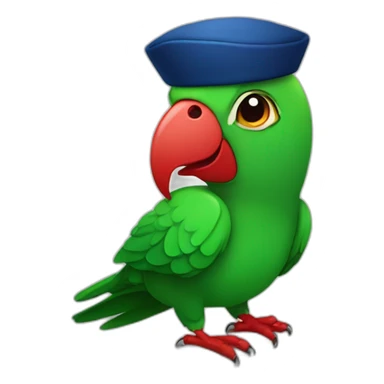 jew israelian parrot with a kippa sticker