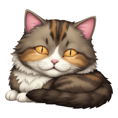 american short hair cat sleeping sticker