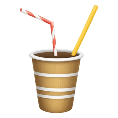 White lines and a straw sticker