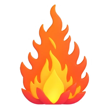blazing fire sticker