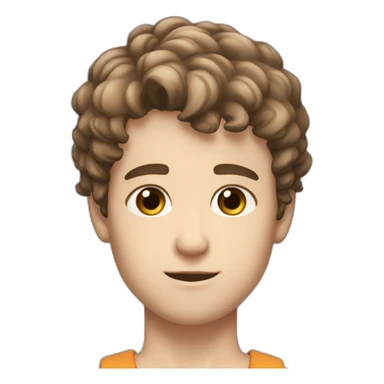 a tall and muscular white boy with short fluffy brown hair and gorgeous dark brown eyes sticker