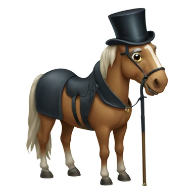 horse with a monocle and a cane  sticker