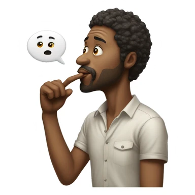 realistic portrait of a man blowing a kiss sticker