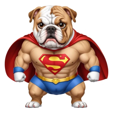 bulldog ingles superman sticker