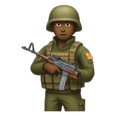 ak-47 and soldier sticker