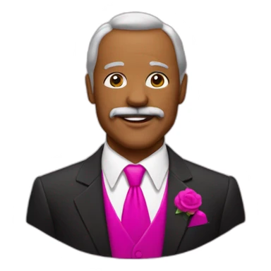 bill gaston wears TUXEDO in Fuchsia sticker