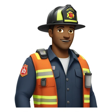 A hot brunette dad as a firefighter sticker
