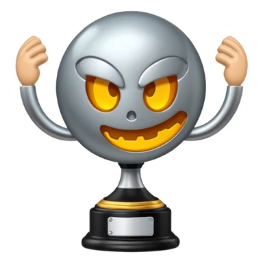 trofeu escrito "PANIC" sticker