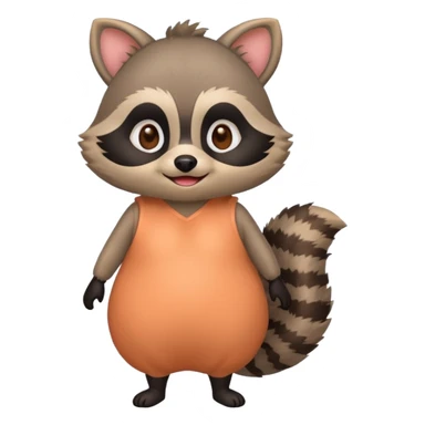 Raccoon in a peach costume 🦝🍑  sticker
