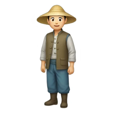 Chinese farmer sticker