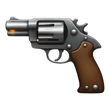Metal gun like the original gun emoji sticker